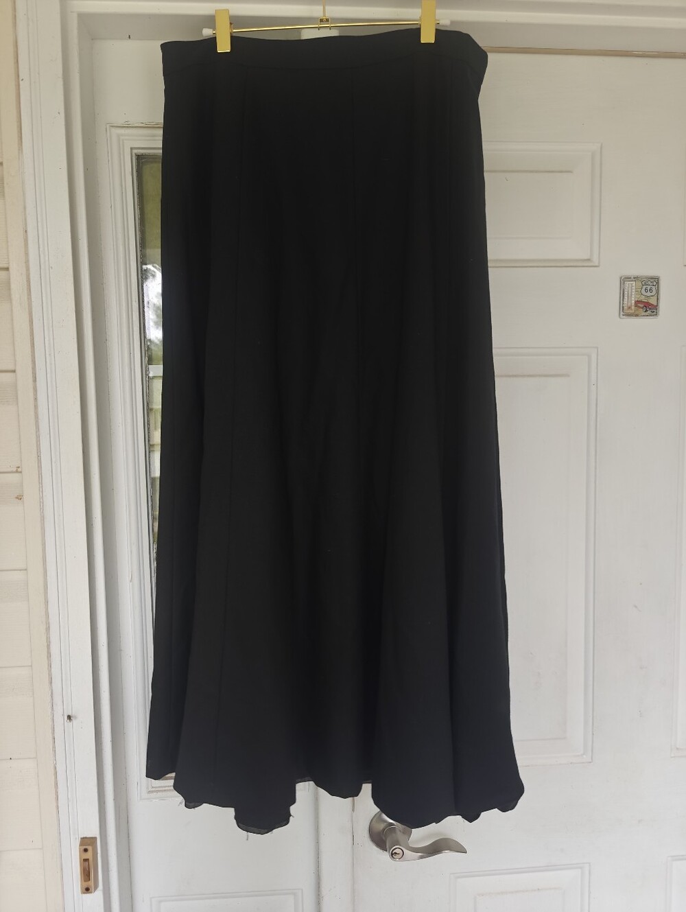Long black Wool maxi skirt j. Peterman co. Sz.18 plus wide
